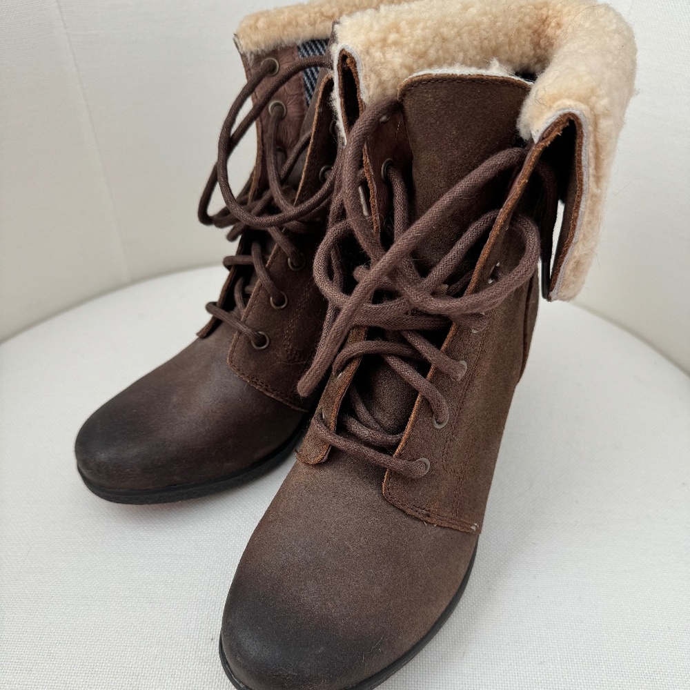 Ugg Lace Up Wedge Boots